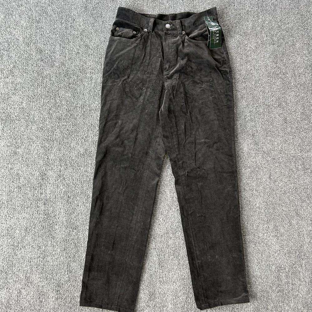 Ralph Lauren Pants Womens 6P Petite LRL Charcoal Corduroy Northern Light Vintage